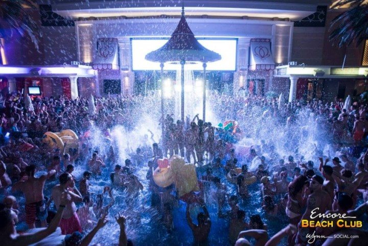 Encore Beach Club at Night