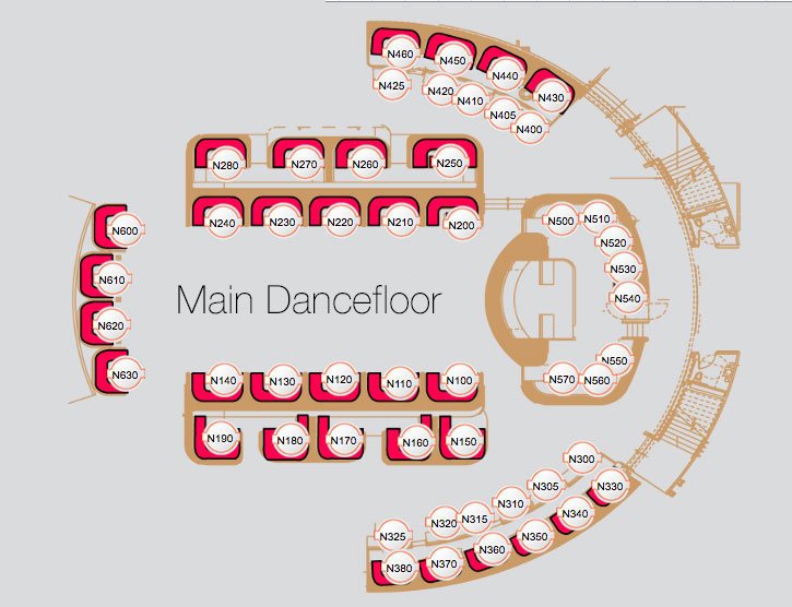Drai's Nightclub & After Hours table map
