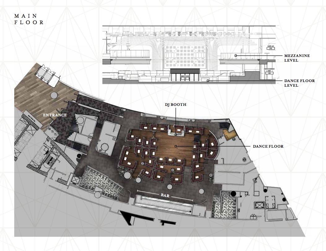 JEWEL Nightclub table map