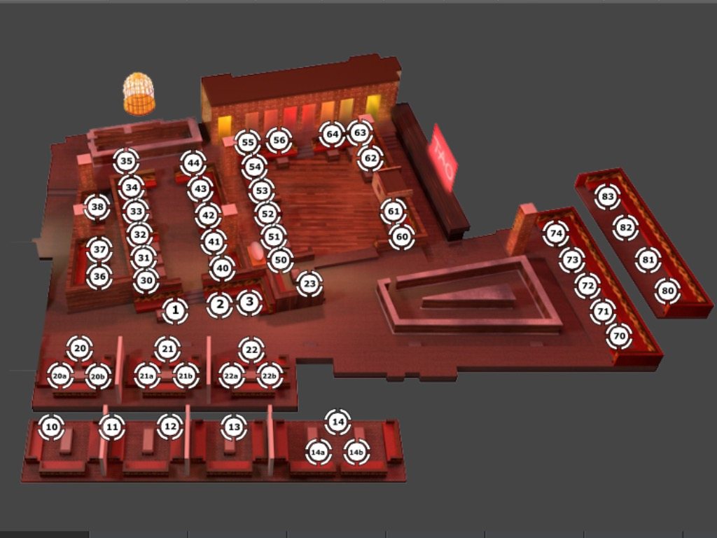 TAO Nightclub table map