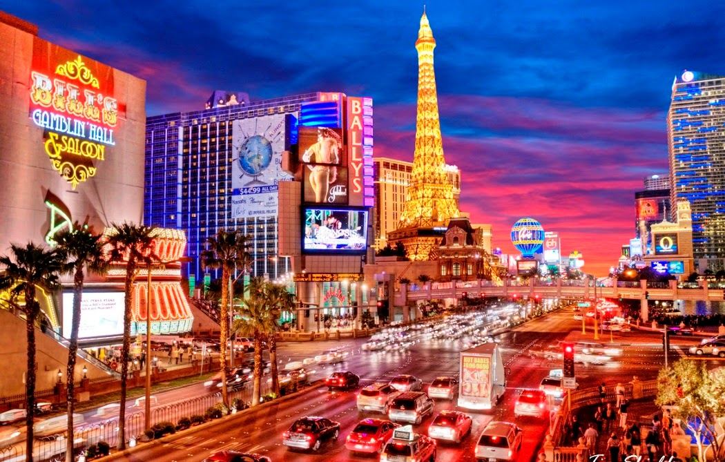 The Las Vegas Strip at night