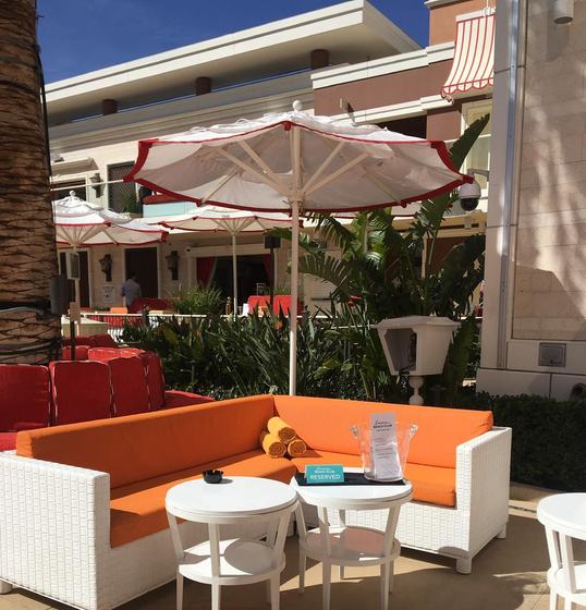 Encore Beach Club — L-couch
