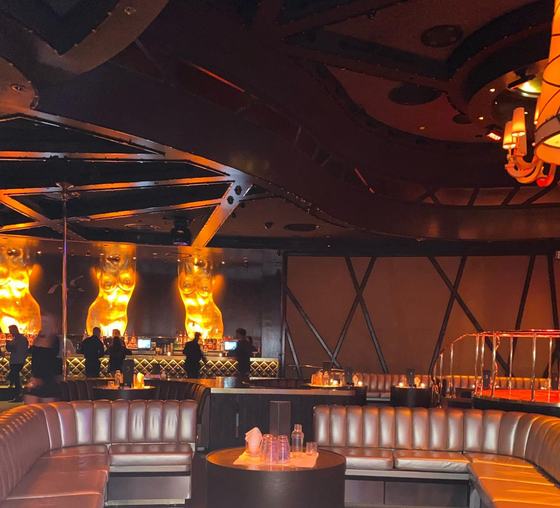 XS Nightclub — Upper dance-floor table